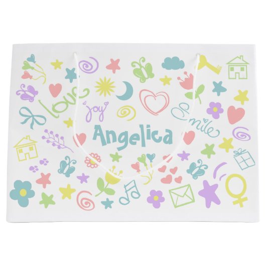 Babydusche Niedlich Baby Girl Geschenktasche Große Geschenktüte (Vorderseite)