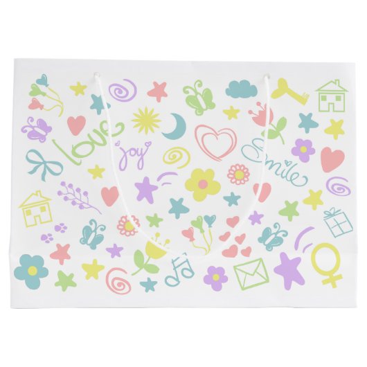 Babydusche Niedlich Baby Girl Geschenktasche Große Geschenktüte (Rückseite)