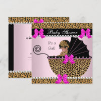 Babydusche Niedlich Baby Girl Leopard Hot Pink
