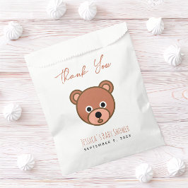 Babydusche Niedlich Bärenbraun Danke, Script Geschenktütchen