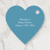 Babydusche Niedlich Blue Baby Maaking Pose Geschenkanhänger (Rückseite)