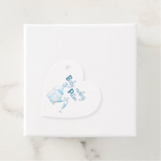 Babydusche Niedlich Blue Baby Maaking Pose Geschenkanhänger (Beispiel)