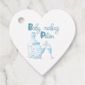 Babydusche Niedlich Blue Baby Maaking Pose Geschenkanhänger (Vorderseite)