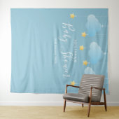 Babydusche Niedlich Blue Foto Stand Hintergrund Wandteppich (Beispiel (Horizontal))