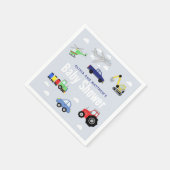 Babydusche Niedlich Blue Travel Vehicle Serviette (Ecke)