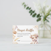 Babydusche Niedlich Boho Diaper Raffle Begleitkarte (Stehend Vorderseite)