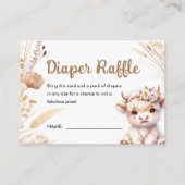 Babydusche Niedlich Boho Diaper Raffle Begleitkarte (Vorderseite)