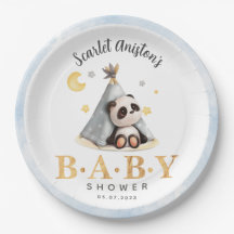 Babydusche Niedlich Boho Panda in Zelt