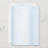 Babydusche Niedlich Classic Roller Blue Floral Einladung (Rückseite)