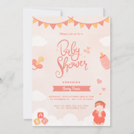 Babydusche niedlich einladung