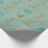 Babydusche niedlich Elephant Geschenkpapier (Ecke)