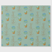 Babydusche niedlich Elephant Geschenkpapier (Flach)