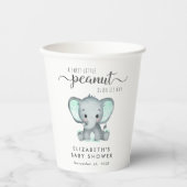 Babydusche Niedlich Elephant Mint Green Pappbecher (Vorderseite)