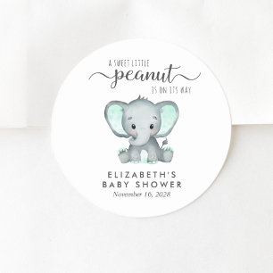 Babydusche Niedlich Elephant Runder Aufkleber