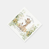 Babydusche Niedlich Giraffe Grüne Serviette (Ecke)