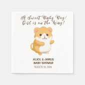 Babydusche Niedlich Hamster Napkins Serviette (Vorderseite)