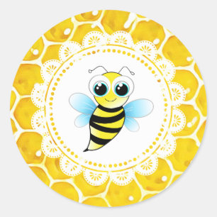 Babydusche Niedlich Honeybee Honeycomb Stickers