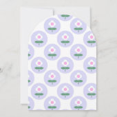 Babydusche Niedlich Lila Pink Daisy Blume Einladung (Rückseite)