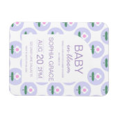 Babydusche Niedlich Lila Pink Daisy Blume Magnet (Horizontal)