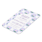 Babydusche Niedlich Lila Pink Daisy Blume Magnet (Linke Seite)