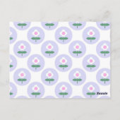 Babydusche Niedlich Lila Pink Daisy Blume Postkarte (Rückseite)