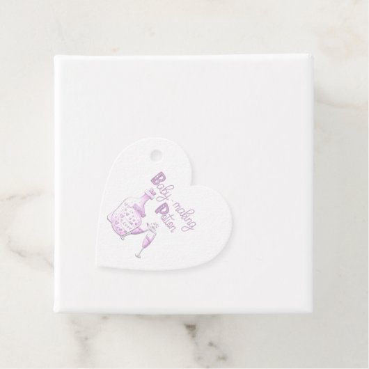 Babydusche Niedlich Lilac Baby Making Pose Geschenkanhänger (Beispiel)