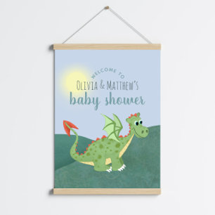 Babydusche Niedlich Magical Dragon Baby Begrüßungs Poster