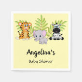 Babydusche Niedlich Safari Jungle Animals Serviette (Vorderseite)