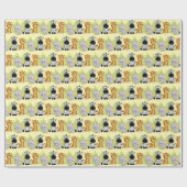 Babydusche Niedlich Safari Jungle Tier Elephant Geschenkpapier (Flach)