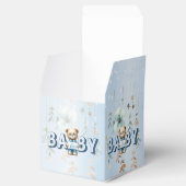 Babydusche Niedlich Teddy Bear Blue Floral Schöne Geschenkschachtel (Geöffnet)