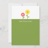 Babydusche: Niedliche Baby Ladybug im Garten Einladung (Rückseite)