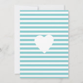 Babydusche niedliche blaue Kutsche Einladung (Rückseite)