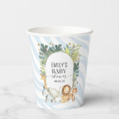 Babydusche niedliche Dschungelsafari Pappbecher (Rückseite)