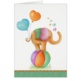 Babydusche niedliche ElefantenAquarellkarte