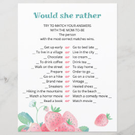 Babydusche niedliche Erdbeeren.