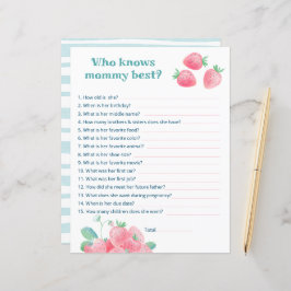 Babydusche niedliche Erdbeeren.