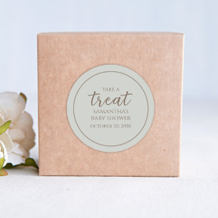 Babydusche Niedliche Kalligrafie Script Vintag Sag Runder Aufkleber