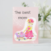 Babydusche, niedliche Katze und Baby Dankeskarte (Stehend Vorderseite)