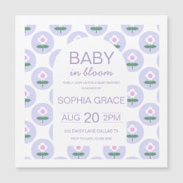 Babydusche Niedliche Lila Rosa Daisy Blume Karte