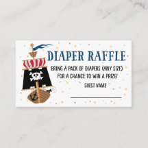 Babydusche Niedliche Pirate Diaper-Raffelkarte
