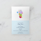 Babydusche Niedliche Spielzeugbahn Ein Junge Kuwai Einladung (Innenseite)