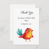 Babydusche Niedliche Wasserfarbe Dankeskarte (Vorne/Hinten)