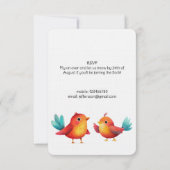 Babydusche Niedliche Wasserfarbe Einladung (Rückseite)