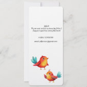 Babydusche Niedliche Wasserfarbe Einladung (Rückseite)