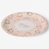 Babydusche Niedlicher Kürbis Pappteller (Schrägansicht)