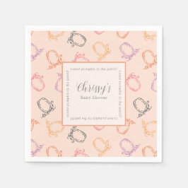 Babydusche Niedlicher Kürbis Serviette