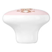 Babydusche, niedlicher Teddybär mit Heißluftballon Keramikknauf (Seitenansicht)