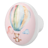 Babydusche, niedlicher Teddybär mit Heißluftballon Keramikknauf (Rechts)