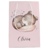 Babydusche, niedlicher Teddybär Mittlere Geschenktüte (Vorderseite)