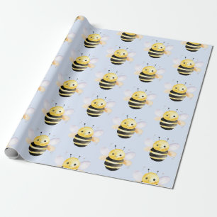 Babydusche, niedliches Bienendesign Geschenkpapier
